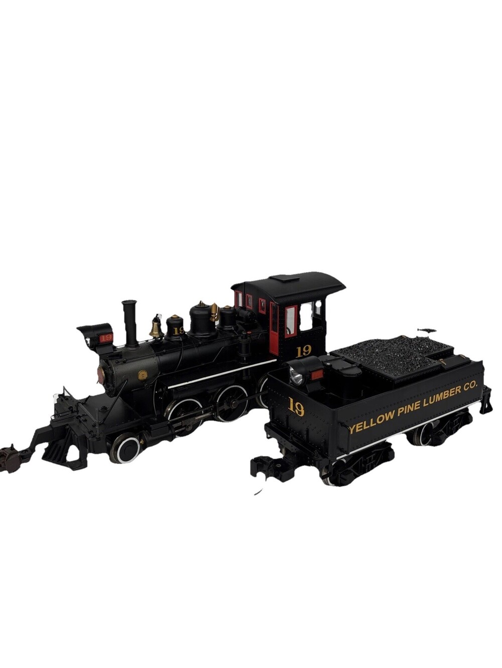 Bachmann 81294 G Scale Yellow Pine Lumber 2-8-0 Steam Locomotive Train READ